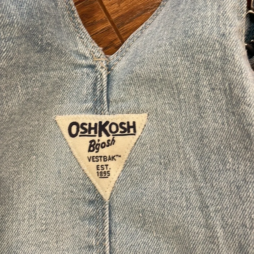 OshKosh B'gosh Unicorn Tulle Pink Silver Denim Overall Dress Vestbak Size 3T